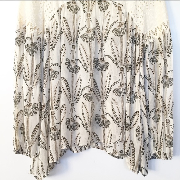 Anthropologie Floreat Cantata Eyelet Peasant Top - Picture 5 of 7